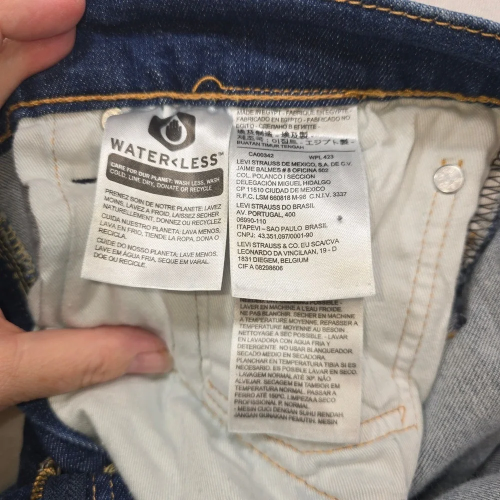 Levis 511 Slim Fit Mens Jeans Blue Denim 34x32 Medium Wash Stretch‎ 04511-1151